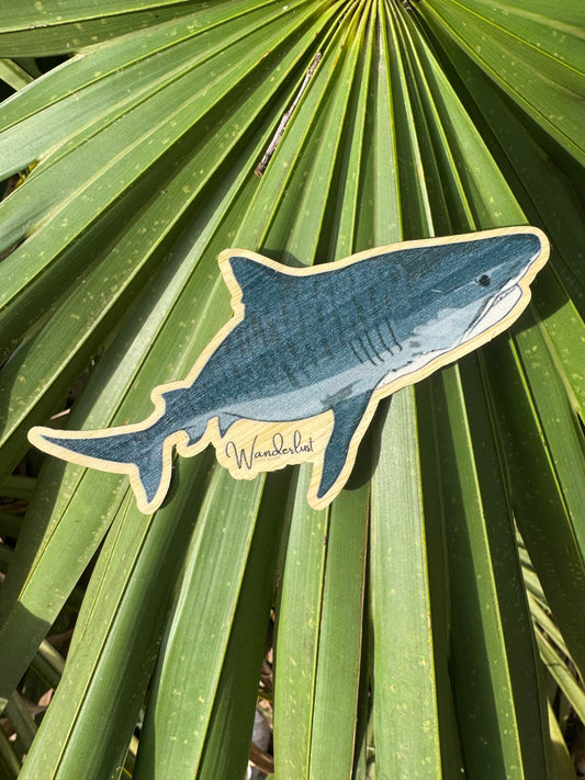Tiger Shark - Bamboo Sticker