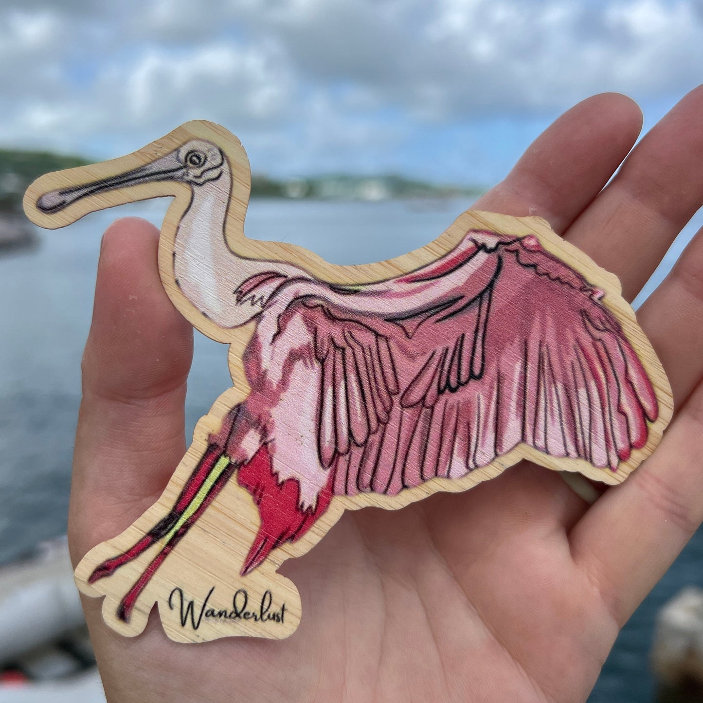 Spoonbill - Bamboo Sticker
